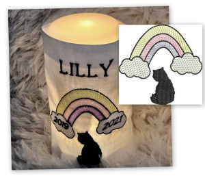 Stickdatei - Regenbogen Katze 2